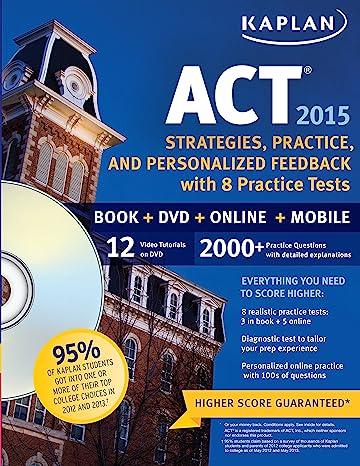 act strategies practice and personalized feedback with 8 practice test book dvd online mobile 2015 1st