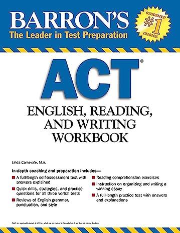 barrons act english reading and writing workbook 2nd edition linda carnevale m.a 1438002238, 978-1438002231