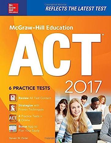 act 6 practice tests 2017 1st edition steven w. dulan 1259642321, 978-1259642326