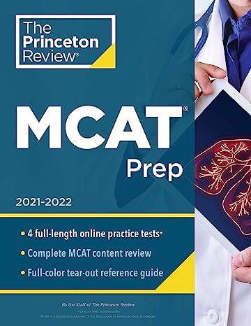 the princeton review mcat prep 4 practice tests 2021-2022 4th edition the princeton review 0525570411,