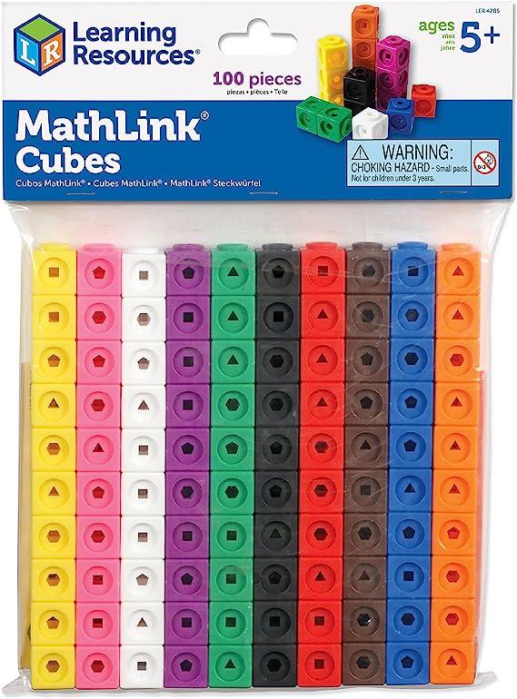 learning resources mathlink cubes set of 100 cubes  learning resources b000url296