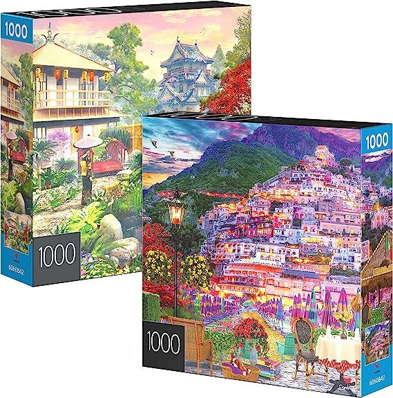 spin master 2 pack of 1000 piece jigsaw puzzles for adults  spin master b08bjs9ykm