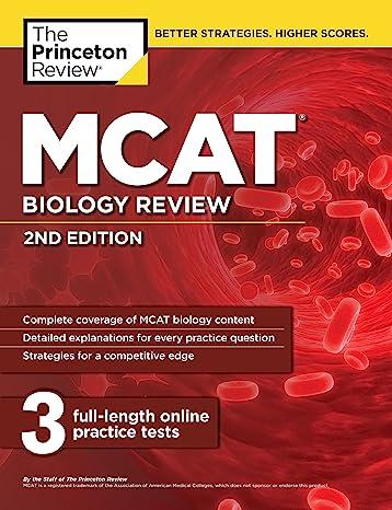 mcat biology review with 3 practice tests 2nd edition the princeton review 1101920556, 978-1101920558