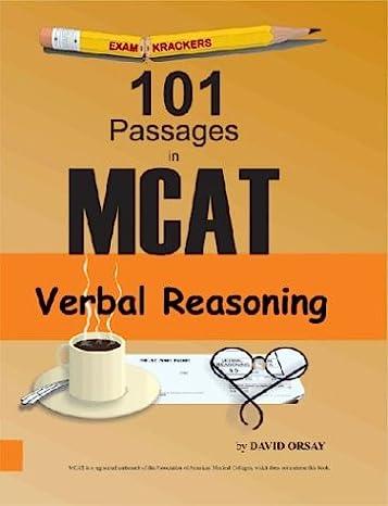 exam krackers 101 passages in mcat verbal reasoning 1st edition david orsay 1893858243, 978-1893858244