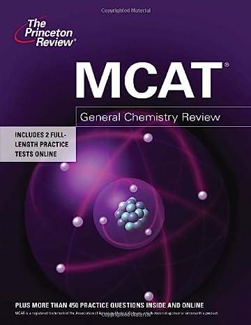 mcat general chemistry review includes 2 full length practice test online 1st edition princeton review