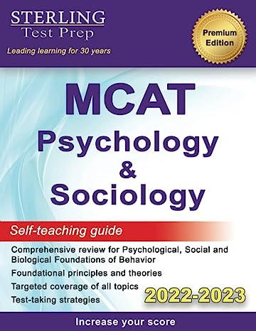 sterling test prep mcat psychology and sociology 2022-2023 2022 edition sterling test prep 194755624x,