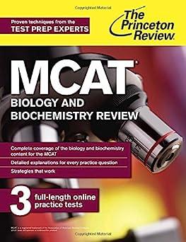 the princeton review mcat biology and biochemistry review with 3 practice tests 1st edition princeton review