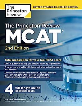 the princeton review mcat total preparation for your top mcat score with 4 practice tests 2nd edition the