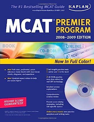 mcat premier program 2008-2009 2008 edition kaplan 1419551906, 978-1419551901