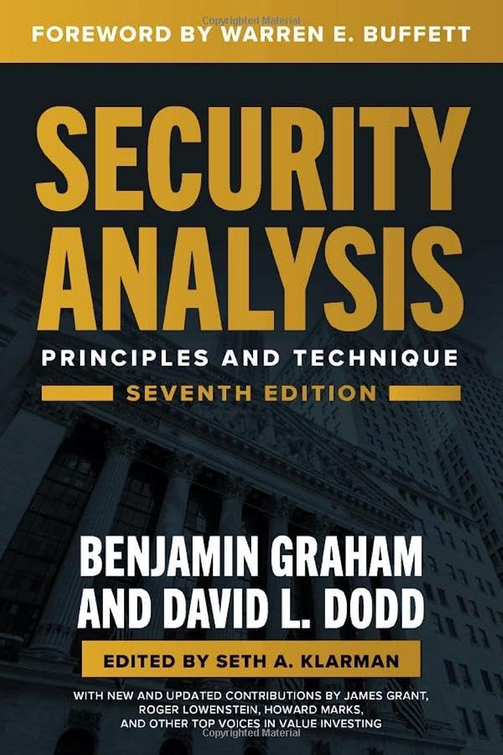 security analysis principles and techniques 7th edition benjamin graham, david dodd, seth a. klarman, warren