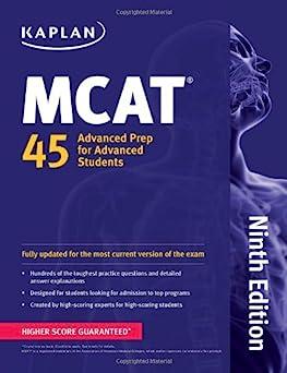 mcat 45 advanced prep for advanced students 9th edition kaplan 160978927x, 978-1609789275