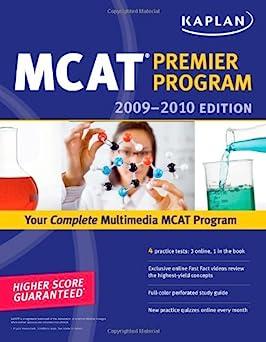 mcat premier program your complete multimedia program 2009-2010 2009 edition kaplan 1419552724, 978-1419552724
