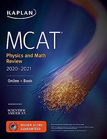 mcat physics and math review online book 2020-2021 2020th edition kaplan test prep 1506248810, 978-1506248813