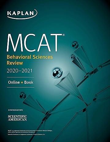 mcat behavioral sciences review online book 2020-2021 1st edition kaplan test prep 1506248624, 978-1506248622