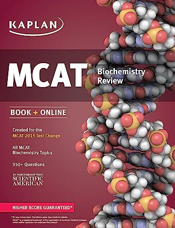 mcat biochemistry review book online 1st edition kaplan 1618654667, 978-1618654663