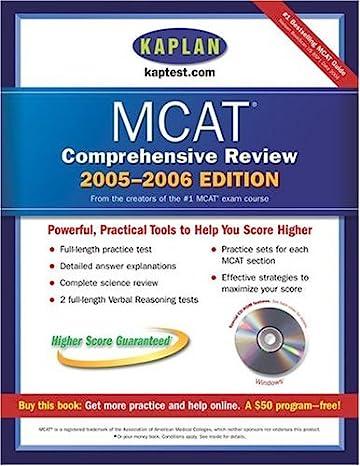 mcat comprehensive review with cd rom 2005-2006 2005 edition kaplan 0743266153, 978-0743266154