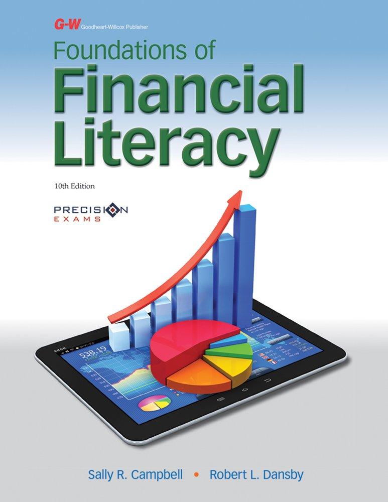 foundations of financial literacy 10th edition sally r. campbell, robert l. dansby 1631261371, 978-1631261374