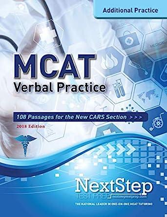 additional practice mcat verbal practice 108 passages for the new cars section 2018 edition next step test