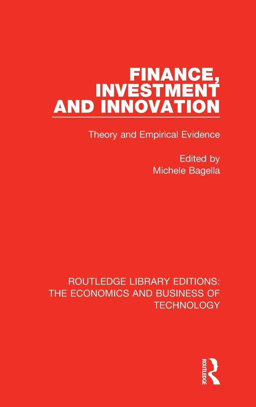 finance investment and innovation theory and empirical evidence routledge library editions the economics and