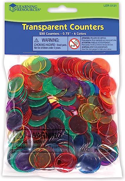 learning resources transparent color counting chips  learning resources b00004wkpm