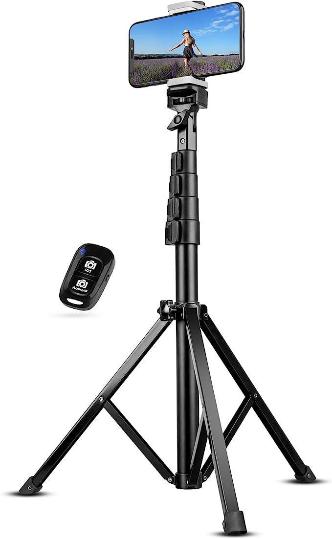 ubeesize selfie stick tripod 62 extendable stand with bluetooth remote  ubeesize b07nwc3l95