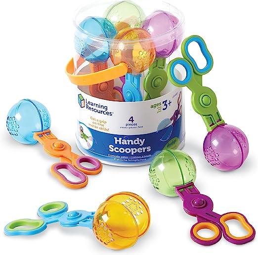 learning resources handy scoopers 4 pieces  learning resources b00aqurg0q