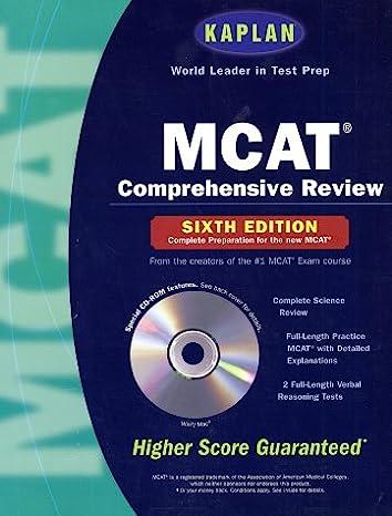mcat comprehensive review with cd-rom 6th edition kaplan 0743230639, 978-0743230636