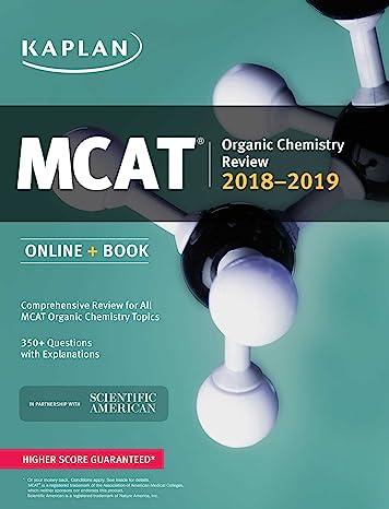 mcat organic chemistry review online book 2018-2019 2018 edition kaplan test prep 1506223869, 978-1506223865