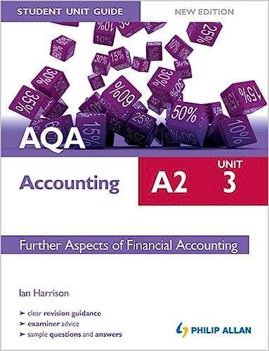 aqa a2 accounting student unit guide unit 3 further aspects of financial accounting 1st edition ian harrison
