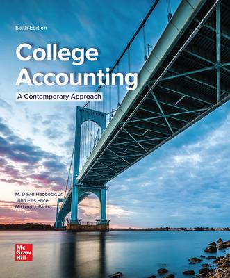 college accounting a contemporary approach 6th edition m. david haddock, john price, michael farina