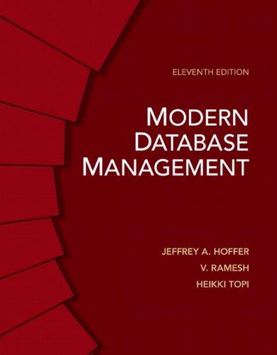modern database management 11th edition jeffrey a. hoffer, ramesh venkataraman, heikki topi 0132662256,