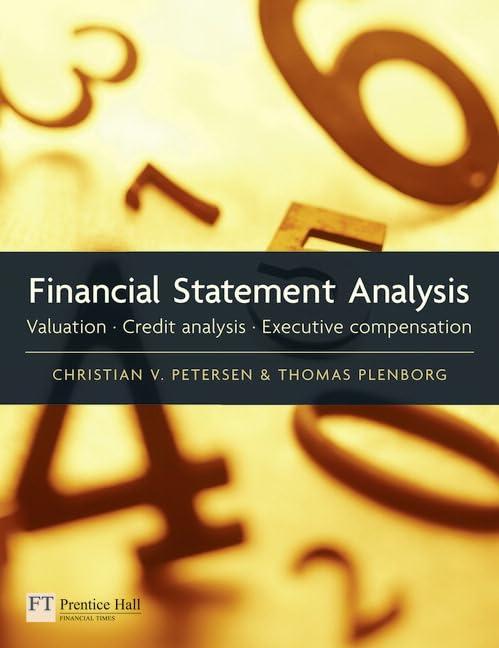financial statement analysis valuation credit analysis and executive compensation 1st edition christian v.