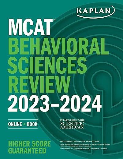 mcat behavioral sciences review online book 2023-2024 2023 edition kaplan test prep 1506282873, 978-1506282879