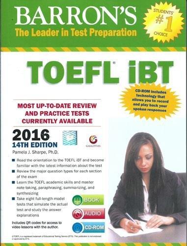 barrons toefl ibt most up to date review and practice test currently available 2016 14th edition barron