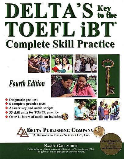deltas key to the toefl ibt complete skill practice 4th edition nancy gallagher, patricia brenner 1621677001,
