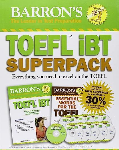 barrons toefl ibt superpack everything you need to excel on the toefl 2nd edition pamela sharpe ph.d.