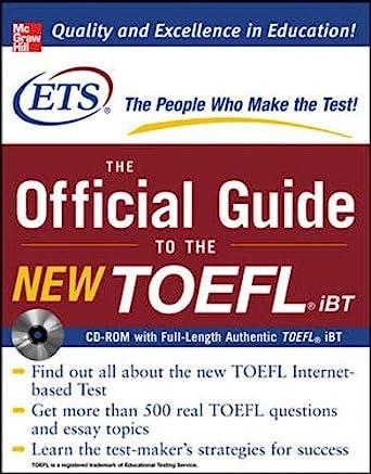 the official guide to the new toefl ibt with cd-rom 2nd edition educational testing service 0071481044,