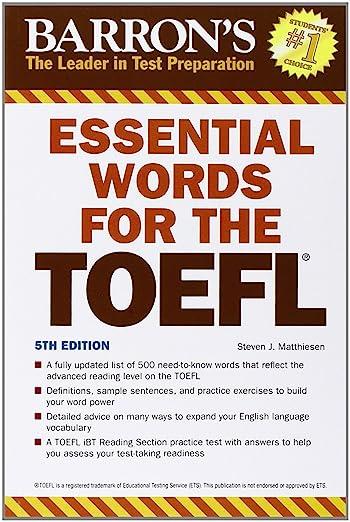 barrons essential words for the toefl 5th edition steven j. matthiesen 0764144774, 978-0764144776