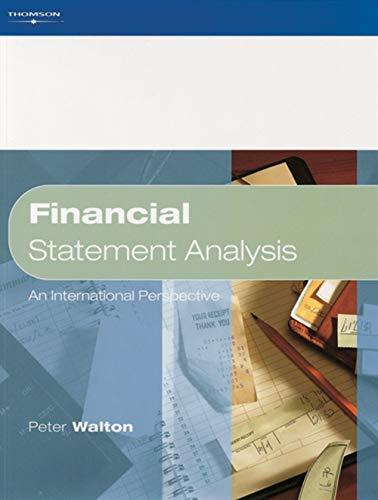 financial statement analysis an international perspective 1st edition peter walton 1861524870, 978-1861524874