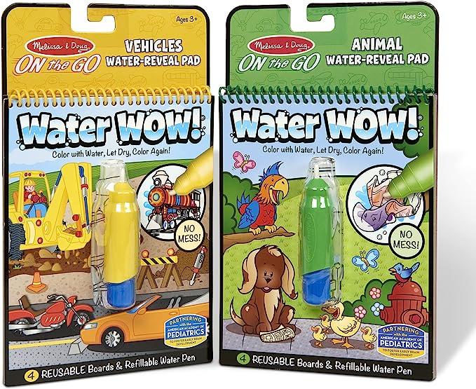 melissa and doug on the go water wow reusable water reveal activity pads 2pk 8986 melissa & doug b017ow251i