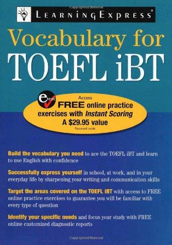 vocabulary for toefl ibt 1st edition learningexpress llc editors 1576856321, 978-1576856321