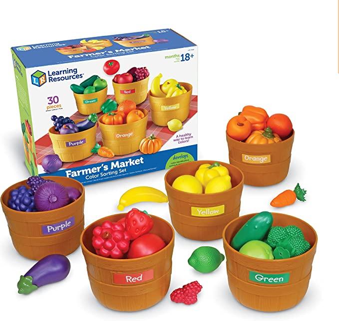 learning resources farmers market color sorting set for kids  learning resources b006rq8ty0