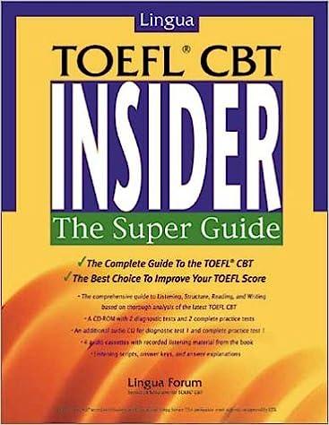 lingua toefl cbt insider the super guide 1st edition lingua forum 8955630050, 978-8955630053