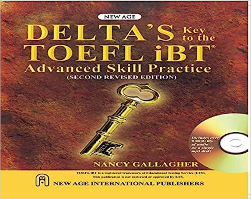deltas key to the toefl ibt advanced skill practice 2nd edition nancy gallagher 8122435289, 978-8122435283