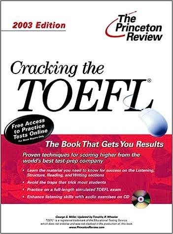 cracking the toefl the book that get you results 2023 edition elizabeth miller 0375762752, 978-0375762758