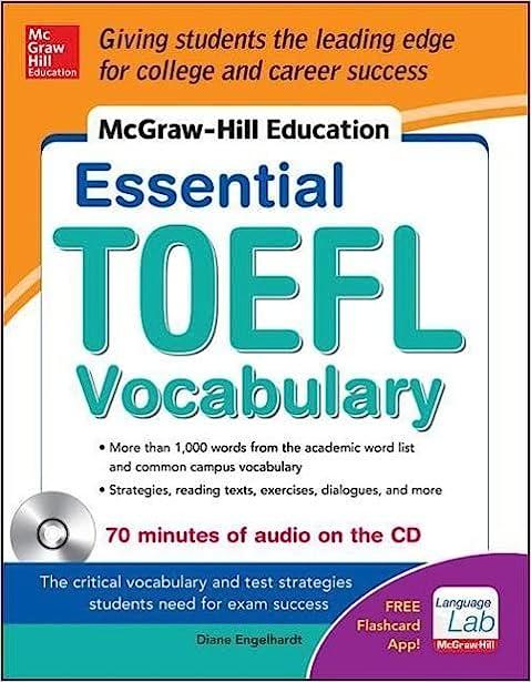 essential toefl vocabulary 1st edition diane engelhardt 0071827102, 978-0071827102