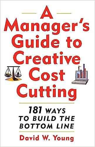 a managers guide to creative cost cutting 1st edition david young 0071396977, 978-0071396974