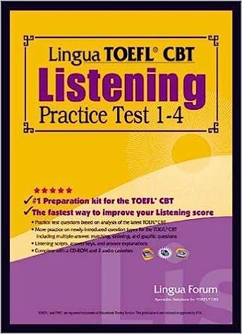 lingua toefl cbt listening practice test 1-4 1st edition research team, lingua forum 8989260922,