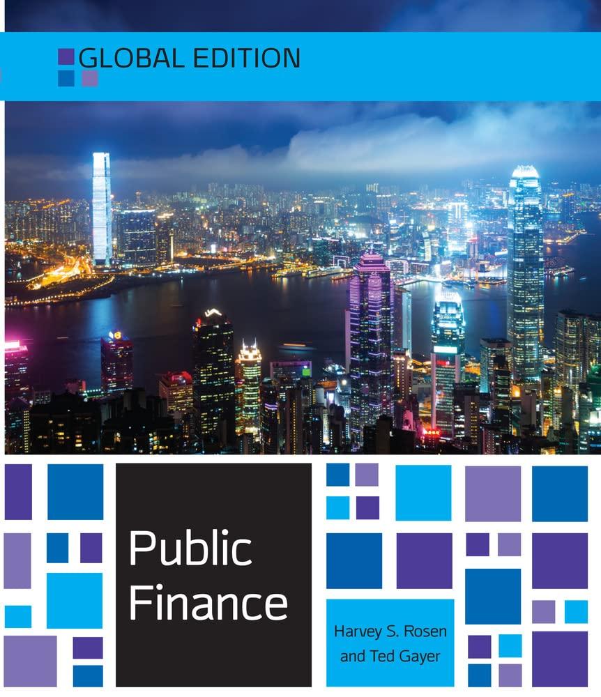 public finance 10th global edition harvey rosen, ted gayer 007715469x, 978-0077154691