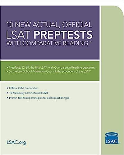 10 new actual official lsat prep tests with comparative reading 1st edition law school admission council